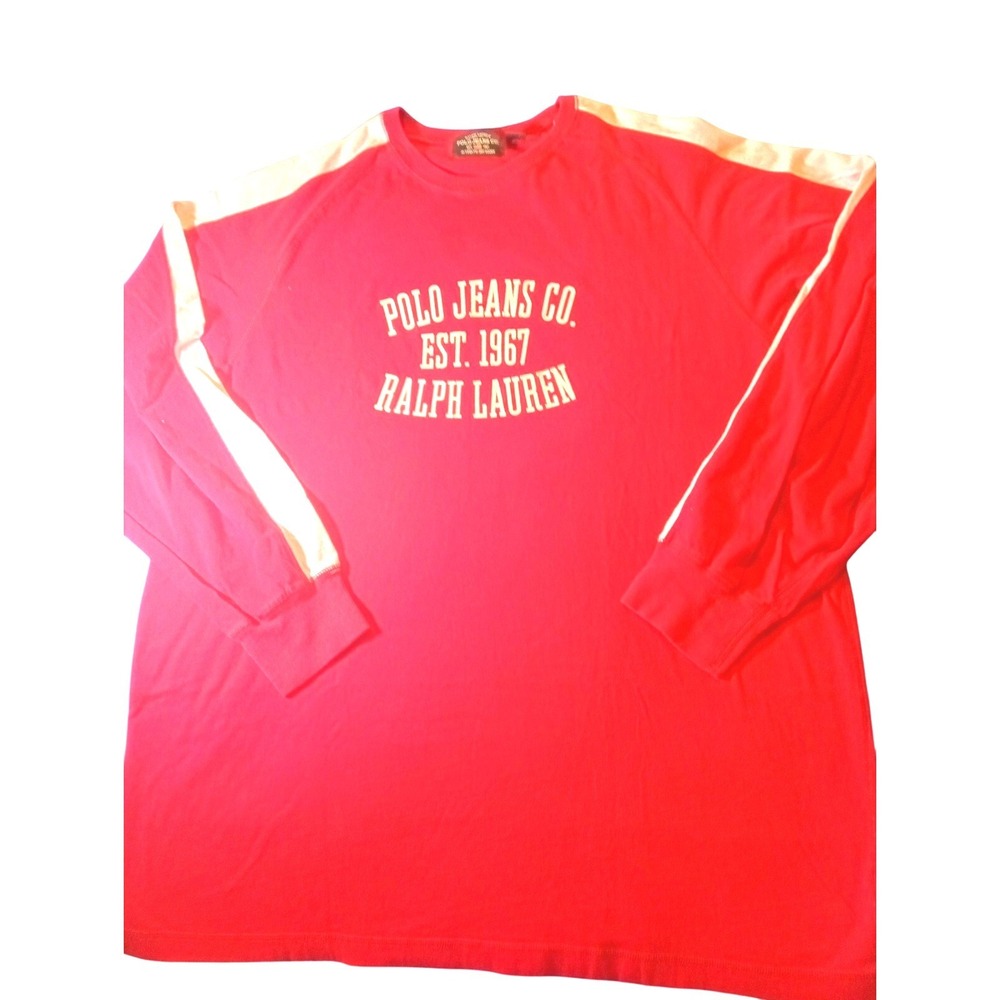 Vintage Polo Jeans Company Sweatshirt Adult XLT Pullover Flag USA  Y2K Mens‎